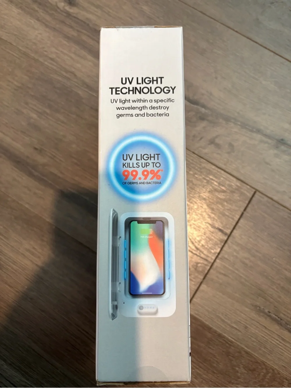 Sharper Image UV-ZONE White Phone Sanitizer